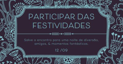 Participar das festividades blue elegant,classic,floral