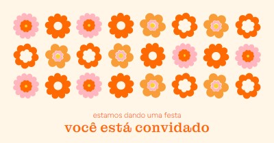 Estamos dando uma festa orange bold,fun,graphic