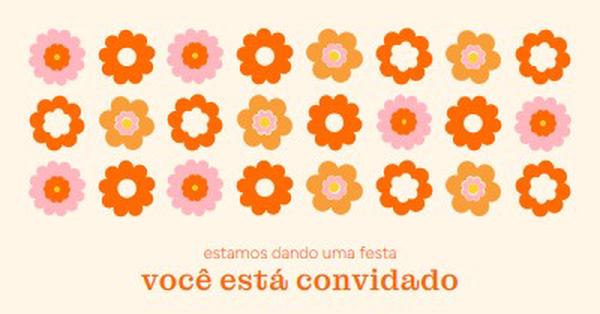 Estamos dando uma festa orange bold,fun,graphic