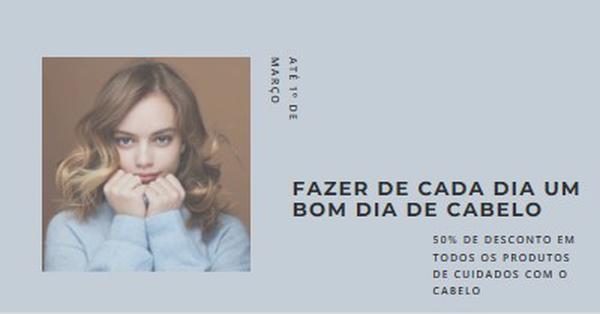 Bom dia de cabelo blue modern-simple