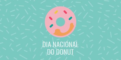 Yum é o Dia Nacional do Donut blue modern-simple