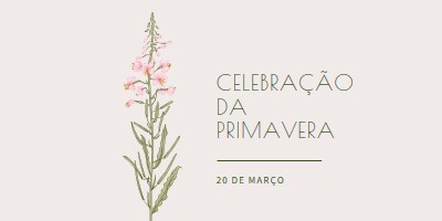 Celebrar a primavera white vintage-botanical