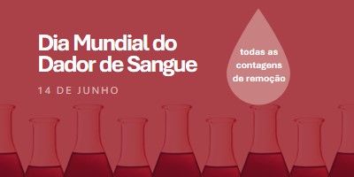 Dia Mundial do Dador de Sangue red modern-bold