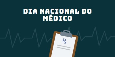 Hoje é o Dia Nacional do Médico blue modern-simple