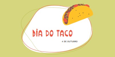 Taco da cidade green whimsical-line