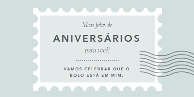 Aniversário maravilhoso blue modern-simple