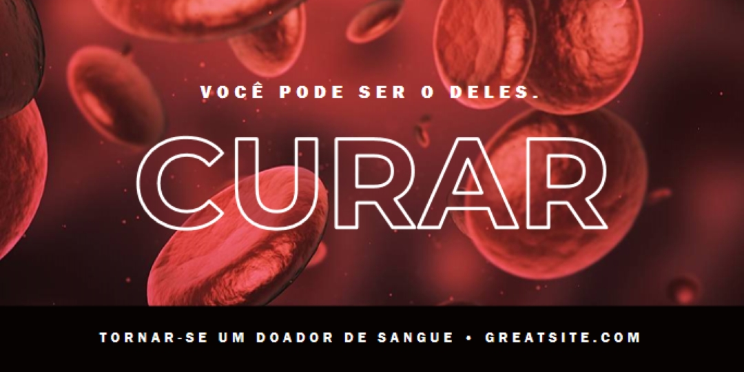 Tornar-se um doador de sangue red modern-simple