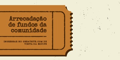 Tíquete grande brown vintage-retro