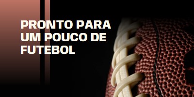 Pronto para um pouco de futebol brown modern-simple