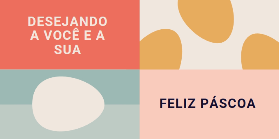 Feliz Páscoa para você e o seu orange modern-color-block