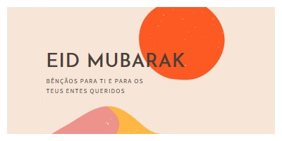 Bênçãos de Eid pink organic-simple