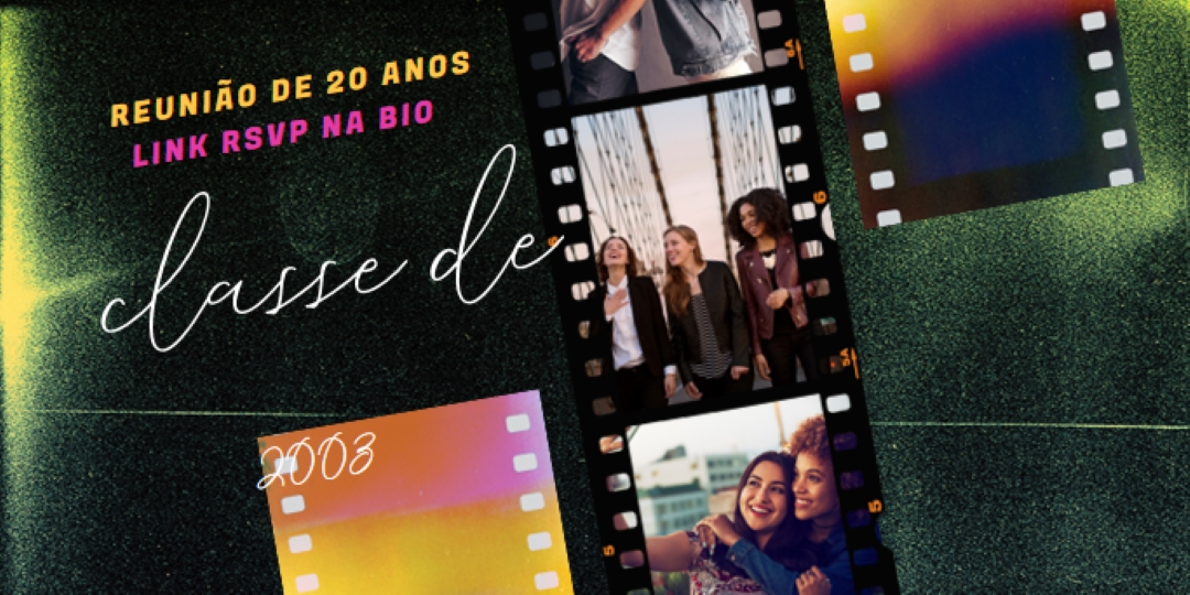 Reunião de 20 anos green modern-bold