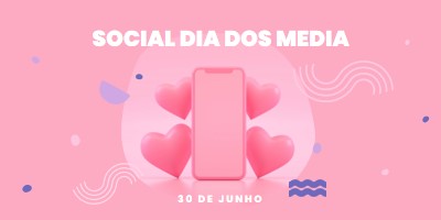 Corações e seguidores pink modern-bold