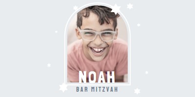 Bênçãos de bar mitzvah blue modern-simple