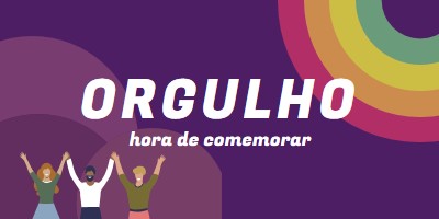 Celebrando o orgulho purple modern-bold