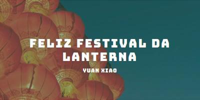 Festival das Lanternas Celebrando blue modern-simple