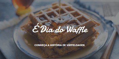 É Dia do Waffle blue modern-simple