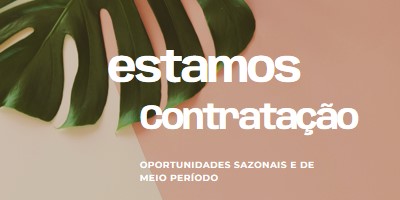 Estamos contratando trabalhadores sazonais pink modern-simple