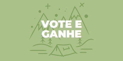 Votar e vencer green whimsical-line