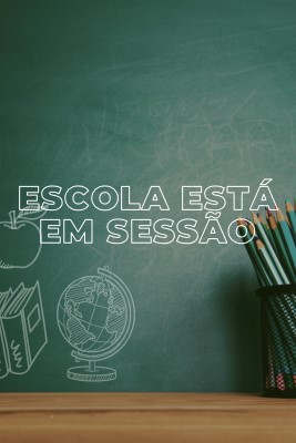 A escola está em sessão green modern-simple