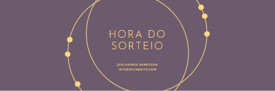 É hora do sorteio purple modern-simple