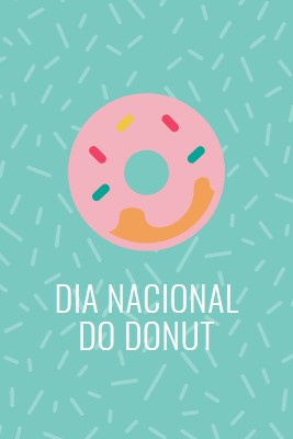 Yum é o Dia Nacional do Donut blue modern-simple