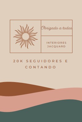 20 mil seguidores e contando pink organic-boho