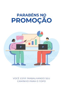 Parabéns pela promoção white whimsical-line