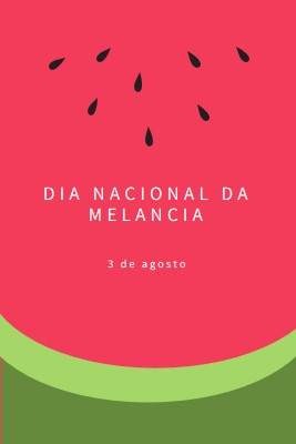 Dia Nacional da Melancia pink modern-simple