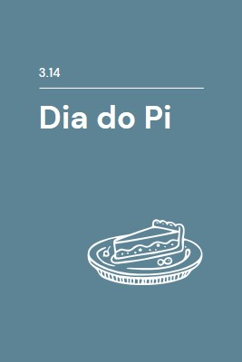 Dia do Pi blue whimsical-line