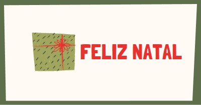 Feliz Presente de Natal white whimsical-color-block