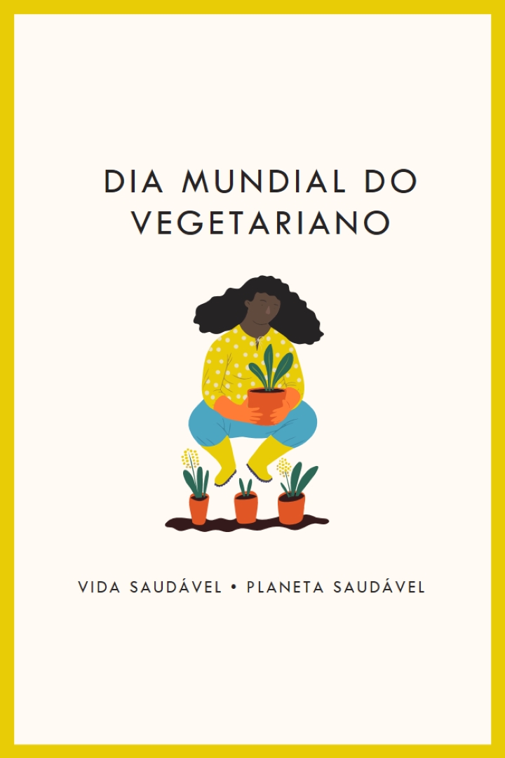 É o Dia Mundial do Vegetariano white modern-simple