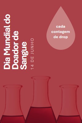 Dia Mundial do Doador de Sangue red modern-bold