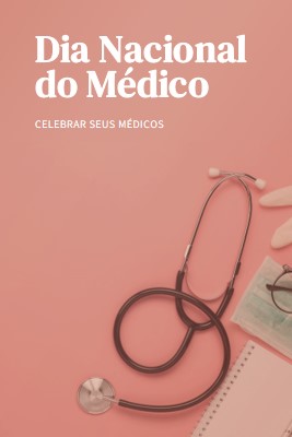 Celebrar seus médicos pink modern-simple