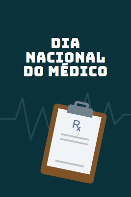 Hoje é o Dia Nacional do Médico blue modern-simple