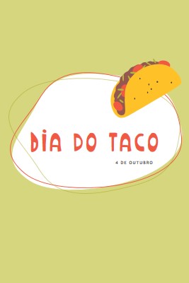 Taco da cidade green whimsical-line