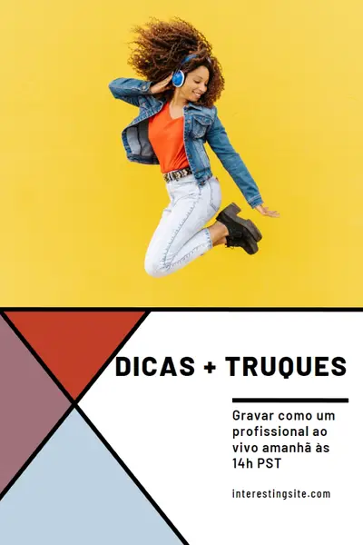 Música para meus ouvidos yellow modern-bold