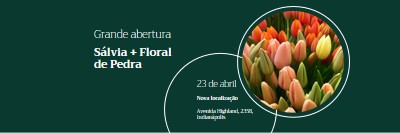 Grande abertura da boutique floral green modern-simple