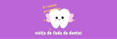 Primeira visita de fada dos dentes purple whimsical-color-block