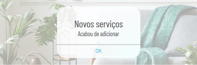 Notificação de serviço white modern-simple