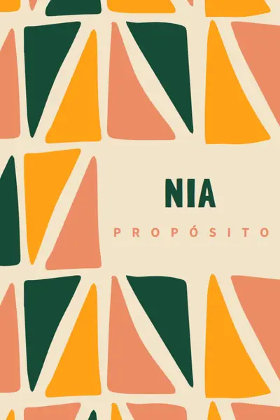 O princípio Kwanzaa de Nia orange whimsical-color-block
