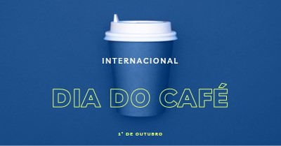 Cultura do café blue modern-bold