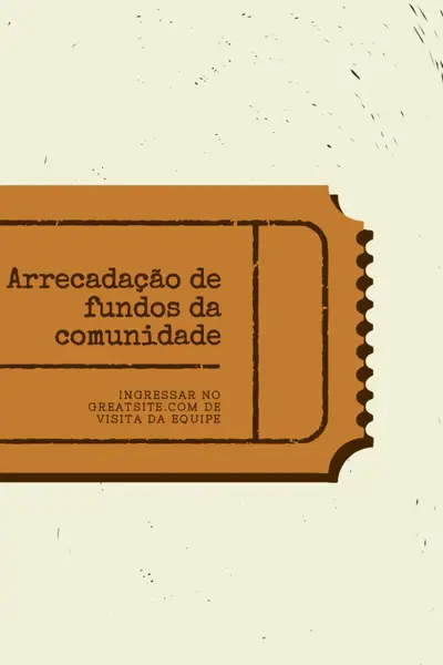 Tíquete grande brown vintage-retro