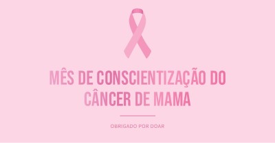 Mês de Conscientização do Câncer de Mama pink modern-simple