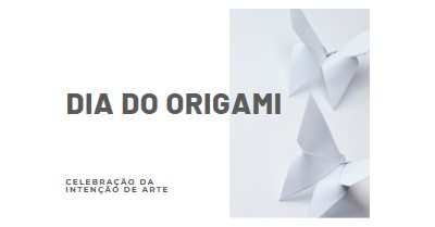 Dia do Origami white modern-simple