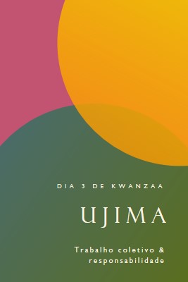 Dia 3 de Kwanzaa green modern-bold