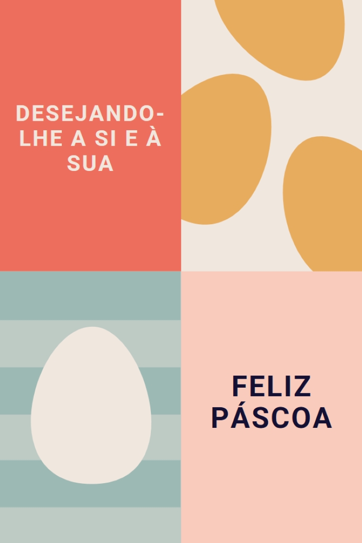 Feliz Páscoa para si e para o seu orange modern-color-block