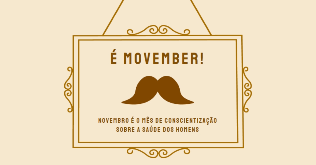 Bigodes para novembro brown vintage-retro