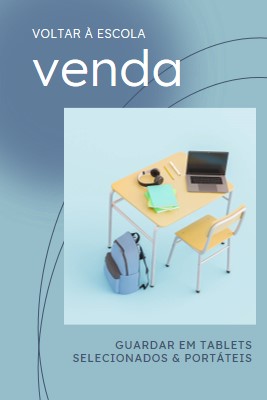 De volta à venda escolar blue modern-simple