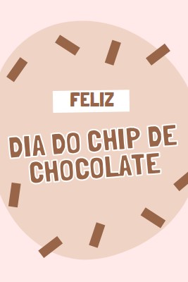 Feliz Dia do Chocolate brown organic-simple